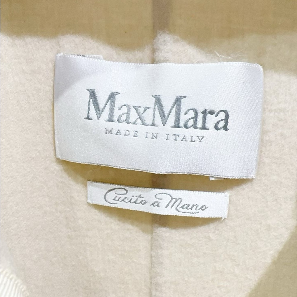 🚩steal authentic Max Mara Cream Belted Coat - Picture 3 of 5